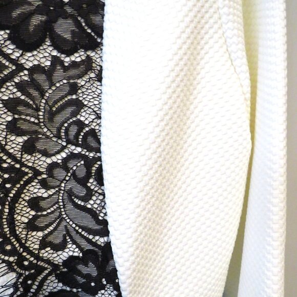 Beautiful 2 Pcs Danny &‎ Nicoles Dress Black & Cream Dress w/ Lace Size 6 - Picture 9 of 16